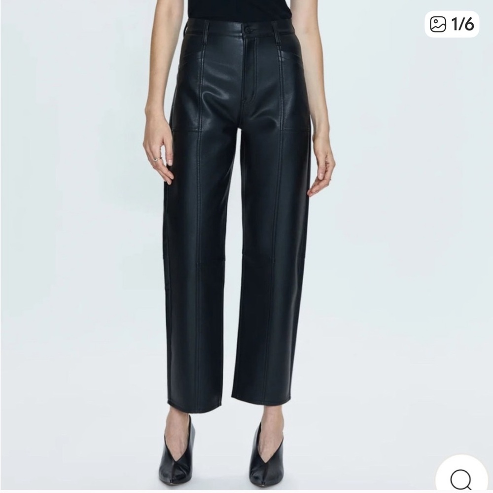 Pistola Black Vegan Leather Pants
